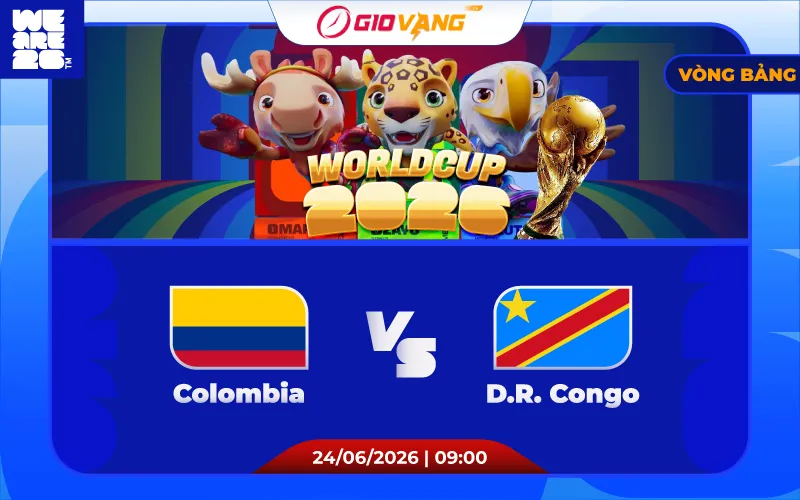 Soi kèo Colombia vs DR Congo 09h00 ngày 24/6/2026 – World Cup 2026
